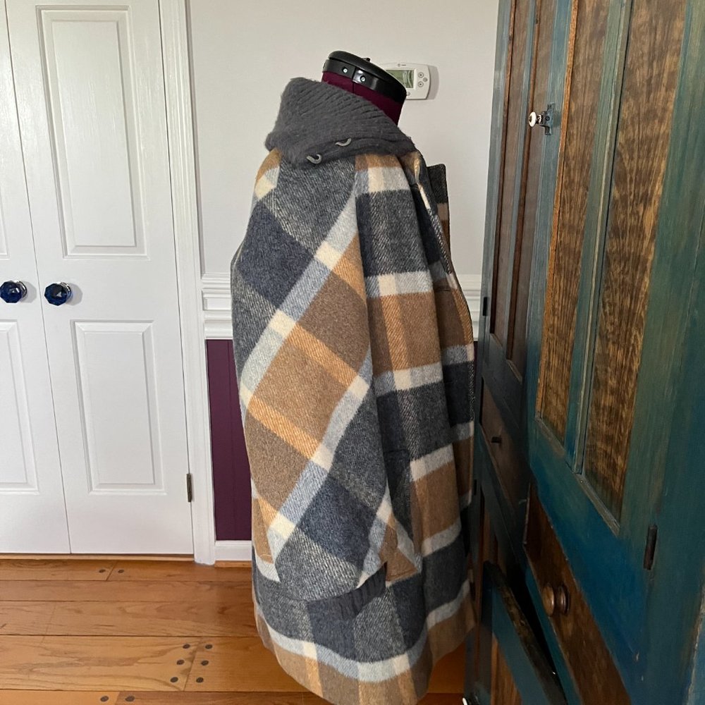 Sharpee Designers Collection Vintage Brown & Gray Stripe Wool Coat 1950/1960 Era - Picture 4 of 14